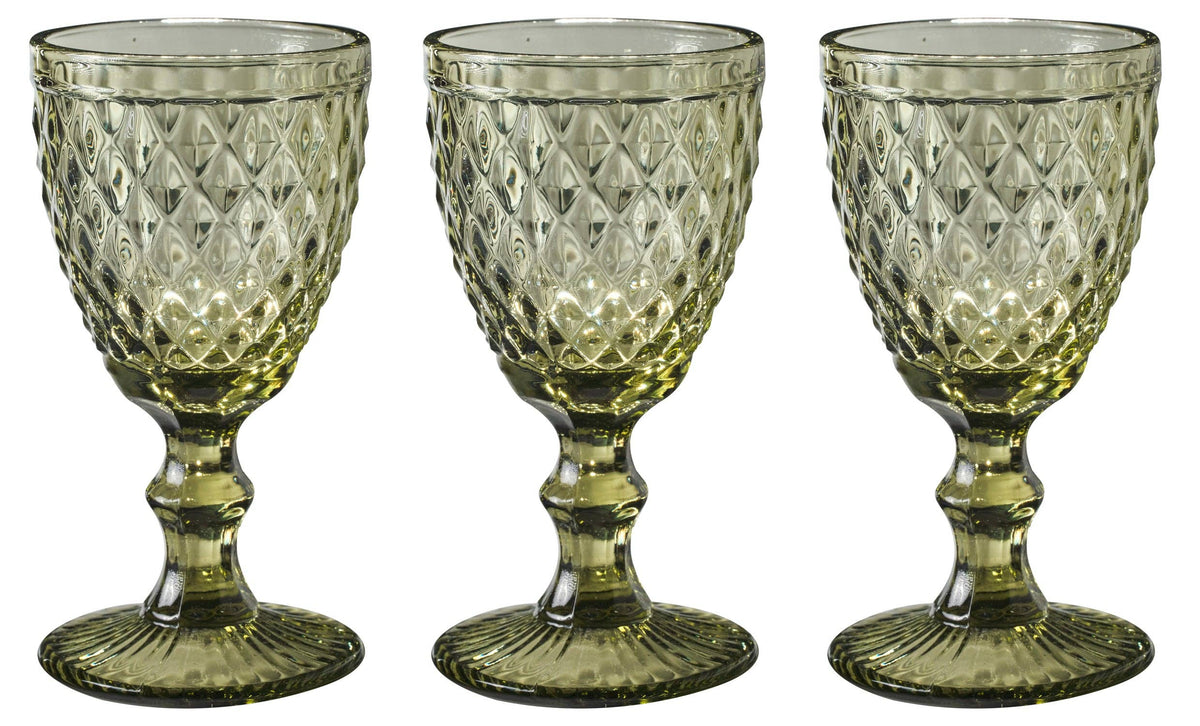 Goblet, Winston Green Glass (Set of 4)