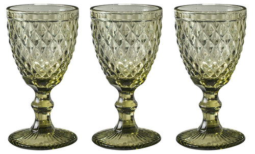 Goblet, Winston Green Glass (Set of 4)