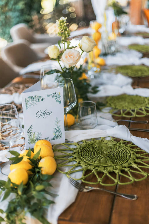 Rattan Placemat (Moss Green)
