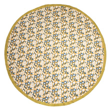 Forest Harvest Mustard & Blue | French Tablecloths: 71" x 142"