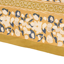 Forest Harvest Mustard & Blue | French Tablecloths: 71" x 142"