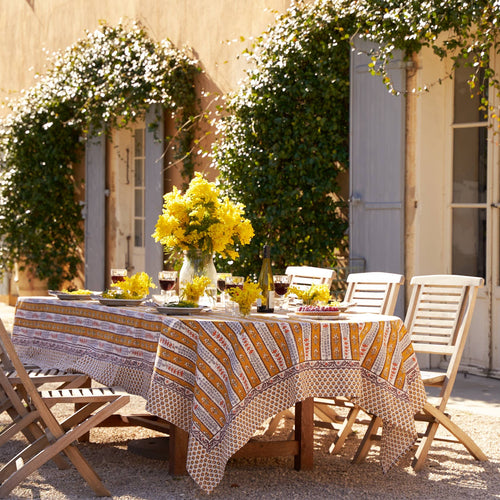 Tablecloth, Provence Avignon Dijon & Blue 71" x 142"