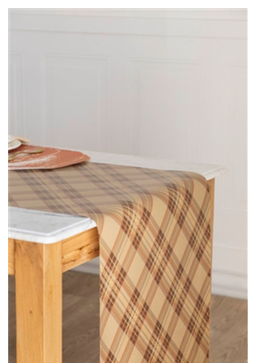 Runner, Brown Plaid Paper 25’