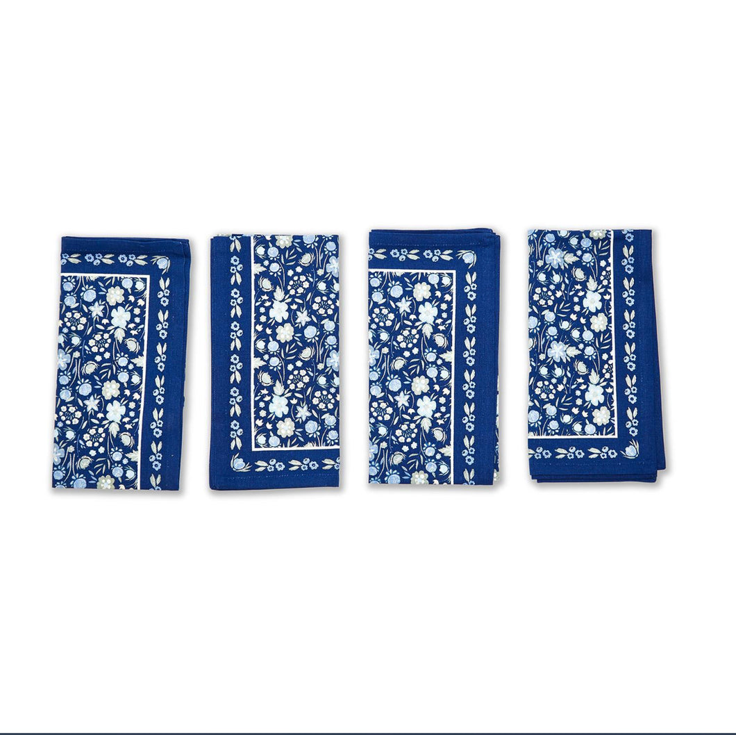 Napkins, Blue & White (set of 4)