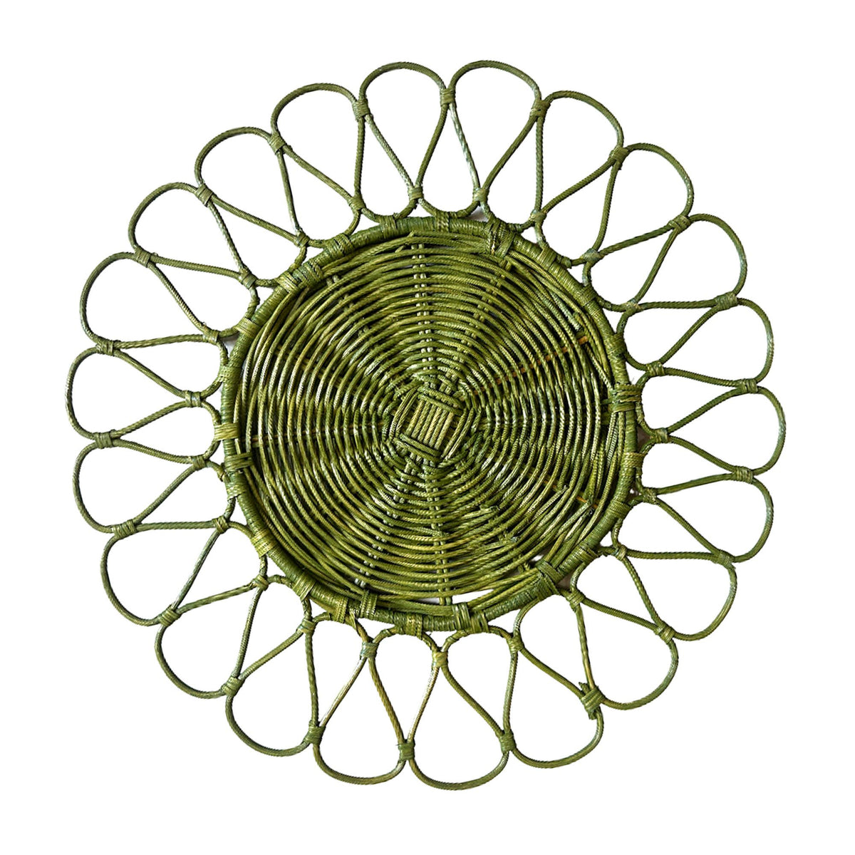Rattan Placemat (Moss Green)