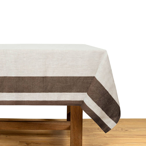 Tablecloth, Gordes Natural & Choco