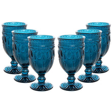 Goblets, Blue Vintage design (Set of 6)