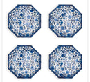 Plates, Blue Floral Melamine Dinner (Set of 4)
