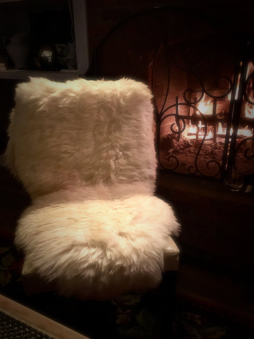 Sheephide Rug | Table Terrain January tablescapes, men's table decorations, kitchen table arrangements