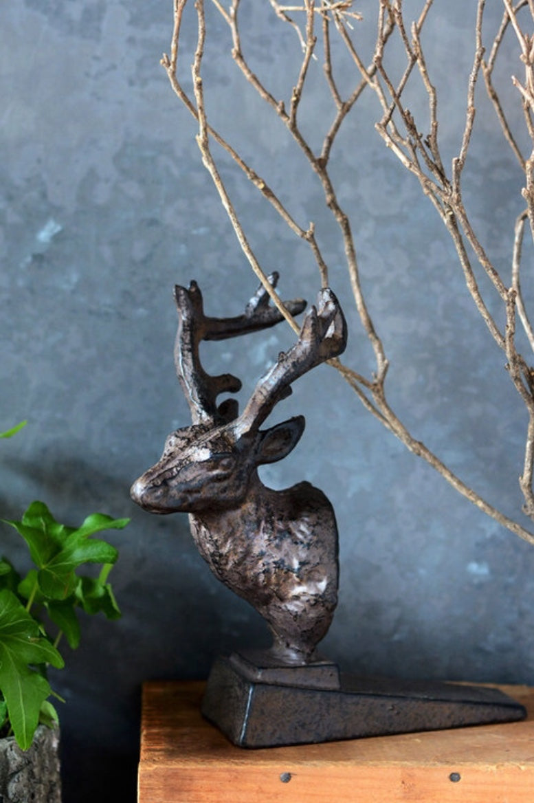 Cast Iron Buck Head | Table Terrain January tablescapes, men's table decorations, kitchen table arrangements