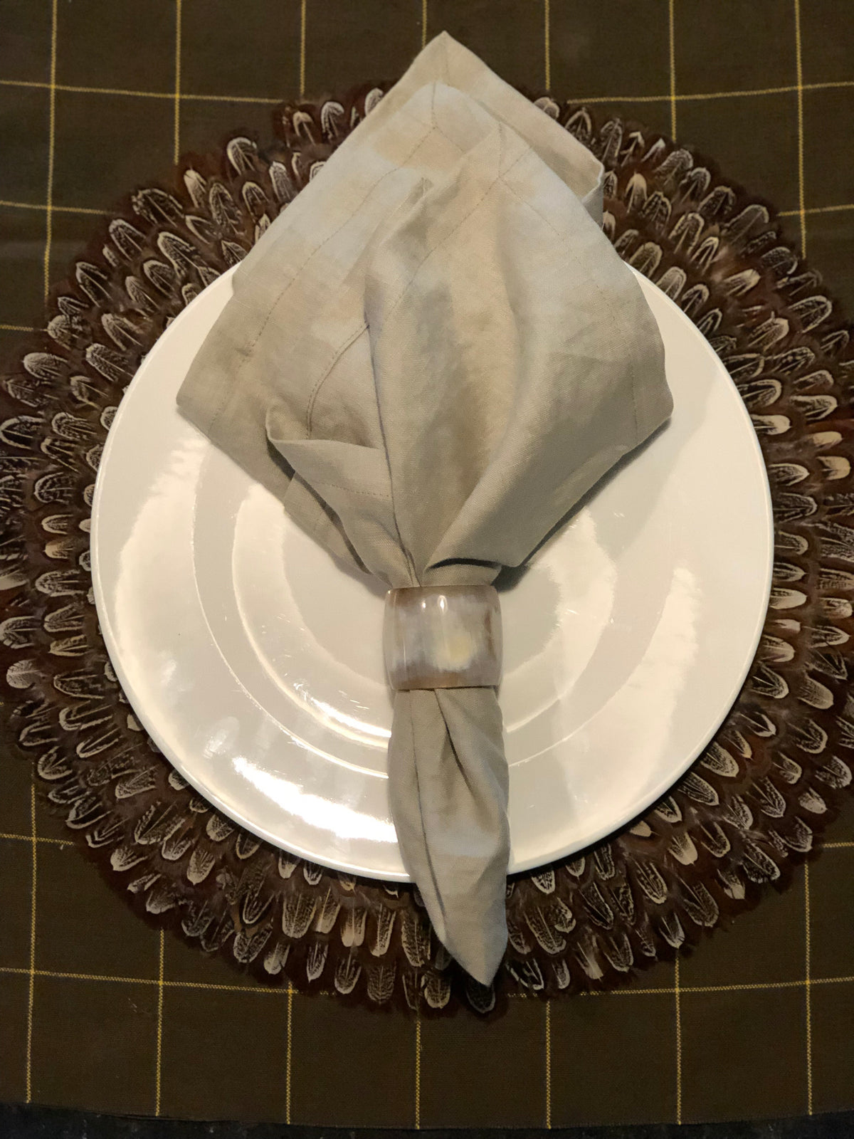 Napkins, Taupe Stonewashed (Set of 8) 100% Linen