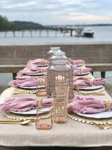 Napkins, Mushroom Pink Stonewashed (Set of 8) 100% Linen