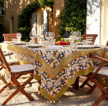 Tablecloth, French Gold & Blue