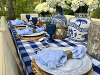You Blue Me Away Tablescape Kit — White Napkins, Without Vases