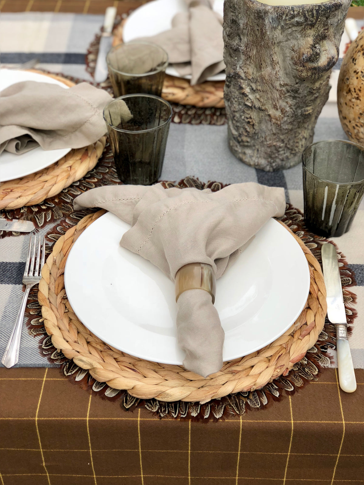 Stonewashed 100% Linen Napkins in Ecru (Set of 8) | Table Terrain build your own tablescape, custom tablescapes, modern table centerpieces, elegant table centerpieces