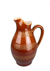 Pitchers, Brown Pottery (Set of 3)