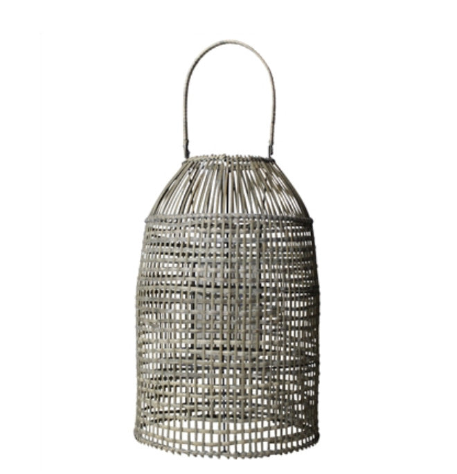 Lantern, Large Wicker Handled