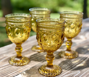 Goblets, Amber (Set of 4)