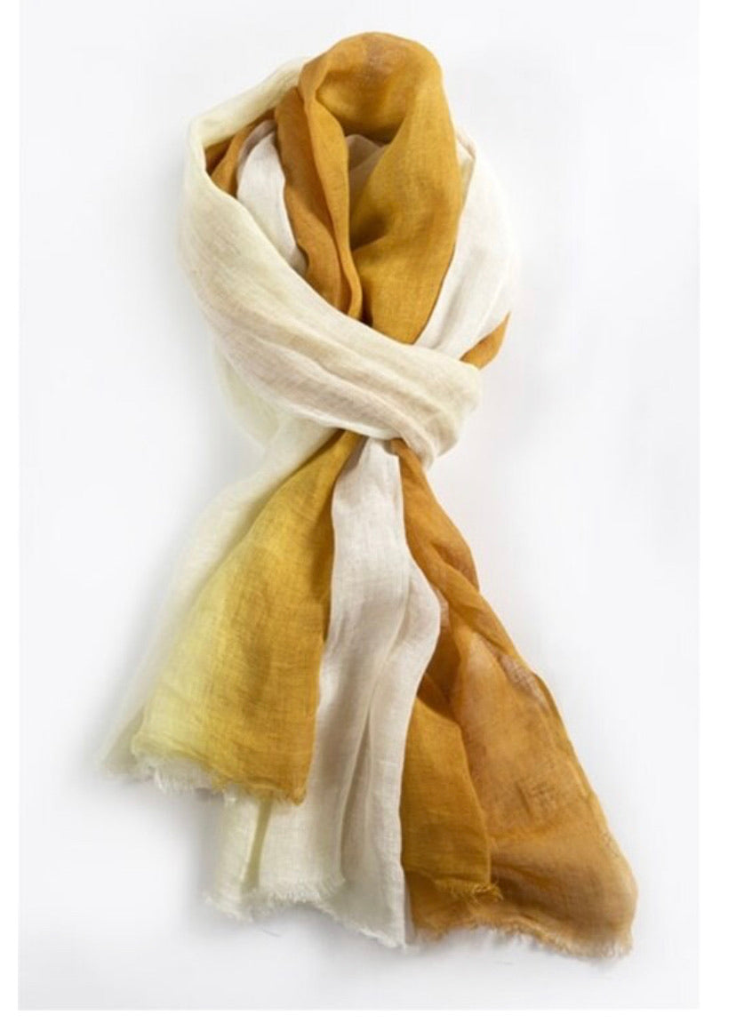 Scarf, Mustard Ombré