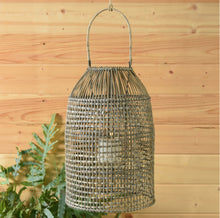 Lantern, Large Wicker Handled