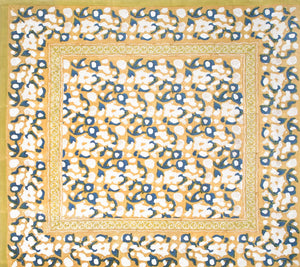 Tablecloth, French Gold & Blue