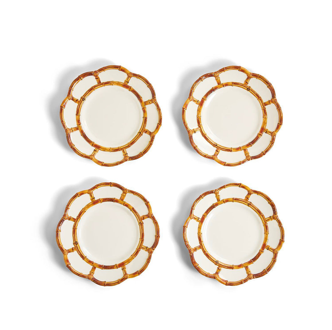 Plates, Bamboo Melamine Salad (Set of 4)