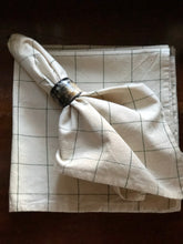 Napkins, Windowpane Cream (Set of 8) 100% Cotton