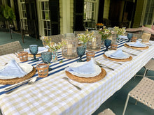 Tablecloth, White & Cream Gingham Cotton 60"X120"