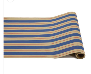 Runner, Kraft & Blue Striped Paper 25’