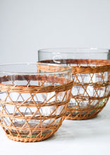 Serving Bowl, Wicker Wrapped Medium