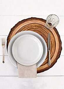 Log Paper Placemats | Table Terrain winter table centerpieces, simple candle centerpieces, inexpensive table centerpieces