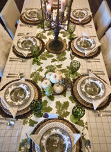 Tablecloth, Windowpane Cream 100% cotton 118” x 72”