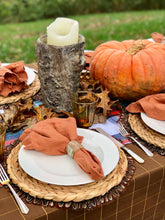 Stonewashed 100% Linen Napkins in Faded Terra-cotta (Set of 8) | Table Terrain winter table centerpieces, simple candle centerpieces, inexpensive table centerpieces