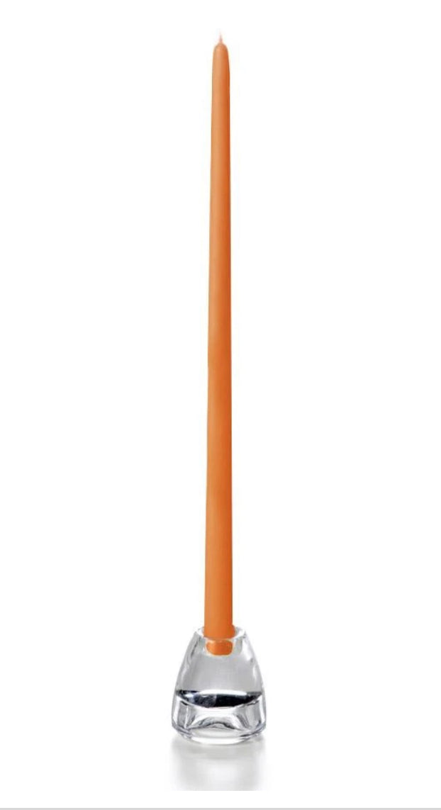 Candles, Sienna Orange 18” Tapers, 1 dozen