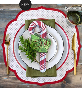 Red Dot Paper Placemats-Set of 12 | Table Terrain January tablescapes, men's table decorations, kitchen table arrangements