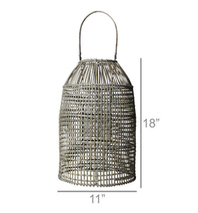 Lantern, Large Wicker Handled