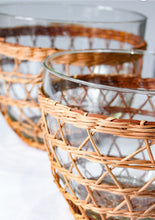 Serving Bowl, Wicker Wrapped Large